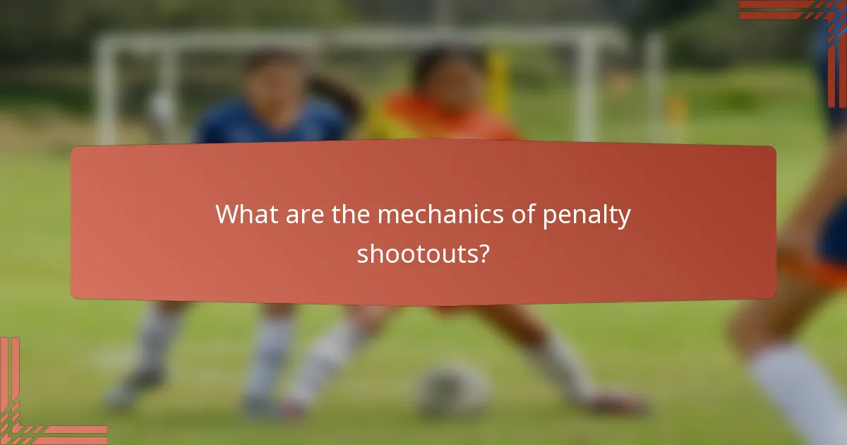 What are the mechanics of penalty shootouts?